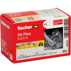 Matériaux de construction Fischer SX Plus 6 mm x 40 mm 50 Pièces