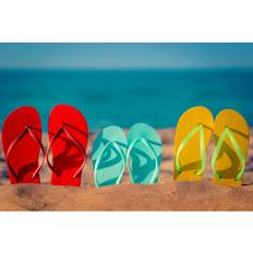 House of Hampton Beach Flip-Flops The Sand Framed Art