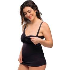 Seamless Nursing Top with Shapewear Black