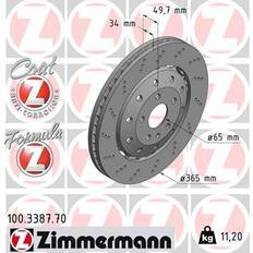 Zimmermann Remschijf AUDI Q3 34mm 6/5 5-Gat 112mm