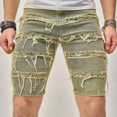 Brons - Herr Shorts Shein Men'S Frayed Denim Shorts