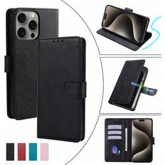 Shein Black Smartphone Flip Case Faux Leather