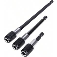 Shein 1Set3Pcs Drill Bit Extension, 1/4" Hex Shank Magnetic Chuck Adapter Quick Release Bar Socket Screwdriver Bit Holder Set 60mm/100mm/150mm