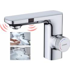 Shein Dual Sensor Automatic Infrared Sink Faucet, Dual IR Sensor Sink Faucet, Infrared Non-Contact Faucet, Holds Water 3 Minutes Krom