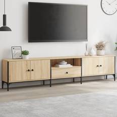 Tv-Bänk Med Låda Sonoma-Ek 200 x 25 x 44 cm