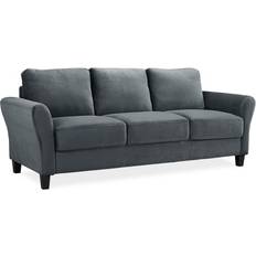 Lifestyle Solutions Willow Dark Gray Sofa 80.3" 3 Seater