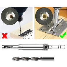 Elverktygstillbehör Tomtop Jms 16Pcs Selbstzentrierender Bohrer Set mit 1 Inbusschlüssel für Holzbearbeitung Fenster Tür Scharniere 16Pcs