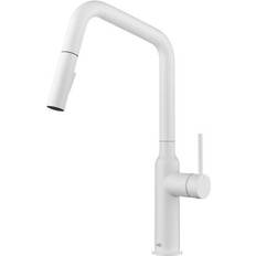 White Kitchen Faucets Kibi Macon Pull Down Single Handle White