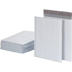 Postage & Packaging Supplies Quality Park Quality Park Bubble Mailers, 8.25 x 11 Shipping Envelopes, Water Resistant White Poly Padded Envelopes, Redi-Strip Peel Off Closure, 25/Box QUA85859