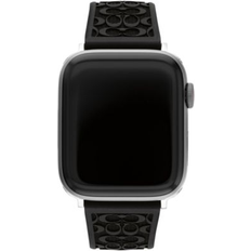 Coach Black Silicone Strap 42/44/45mm Apple Watch Band