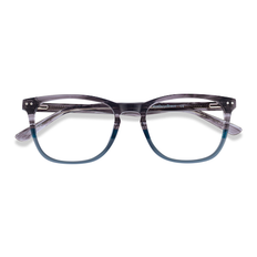 Eyebuydirect Unisex s rectangle Gray Striped Acetate Prescription Eyebuydirect s Gato