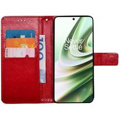 CaseOnline Wallet cover 3-kort OnePlus Nord CE 3 Rød