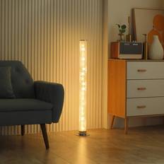 Lighting Metro Lane Abdirahiim 100Cm Silver Column Floor Lamp