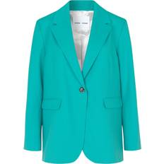 Dame - Turkise Dressjakker Samsøe Samsøe Haven Blazer 13103 - Tile Blue