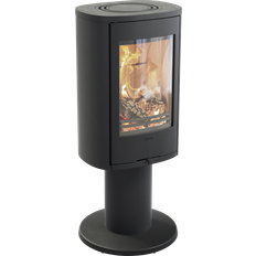 Contura 870 Style Black on Pedestal with Cast Iron Door