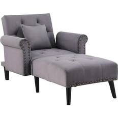 Chairs Homcom ‎833-857GY Grey Lounge Chair 31"