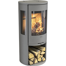 Contura 556 Style Grey with Side Glass/Cast Iron Door
