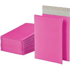 Red Mailers Quality Park Quality Park Bubble Mailers, 6 x 9 Shipping Envelopes, Water Resistant Pink Poly Padded Envelopes, Redi-Strip Peel Off Closure, 50 Per Box QUA85858