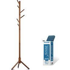 Meldevo Wooden Tree Coat Rack Stand