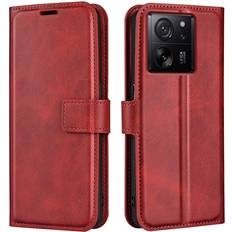 Skalo Xiaomi 13T/13T Pro Premium Wallet Flip Cover Rød