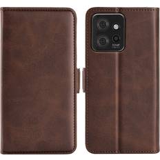 Skalo Motorola ThinkPhone 5G Premium Wallet Flip Cover Brun