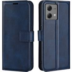 Skalo Motorola Moto G84 5G Premium Wallet Flip Cover Blå