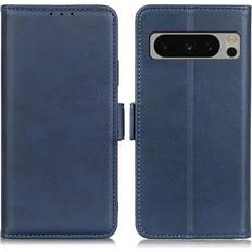 Skalo Google Pixel 8 Pro Premium Wallet Flip Cover Blå