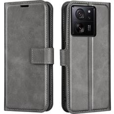 Skalo Xiaomi 13T/13T Pro Premium Wallet Flip Cover Grå