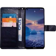 CaseOnline Wallet cover 3-kort Nokia 5.4 Mørkeblå