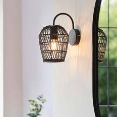 Rattan Wall Lamps Dunelm Kirra Black Wall light