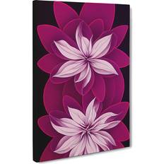 Marlow Home Co The Thrilling Flowers Purple/Pink Framed Art 35x50cm