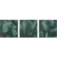 Klebefieber Leaves in The Rain Green Décoration Murale 30x30cm 3pcs