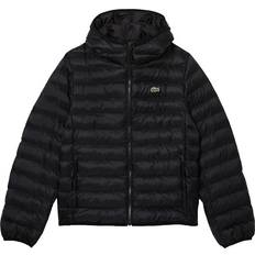 Lacoste Homme Vêtements Lacoste Men's Quilted With Hood Jacket - Black