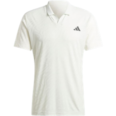 Netzgewebe Poloshirts Adidas Men's Tennis Airchill Pro FreeLift Polo Shirt - Off White/Crystal Jade