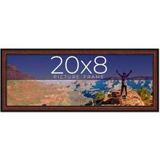 20x8 Executive Brown Real Wood Picture 1.25 inches Depth