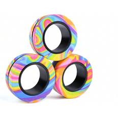 Magnetic rings Shein Magnetic Rings Set, 3PCS Idea ADHD Anxiety Decompression Magnetic Rings Fidget Toys Adult Rings For Anxiety Relief Therapy, Finger Fidget Toys Great