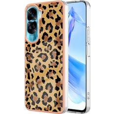 GANGXUN Honor 90 Lite 5G Case Pattern Hard PU With Pattern Hard PU With Soft Slim TPU Protective Shockproof Compatible with Honor 90 Lite 5G Case Leopard