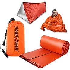 Mantas de Emergencia FosPower Emergency Sleeping Bag, Waterproof Survival Shelter Tent & Thermal Blanket with Whistle, Bivvy Bag for Survival Gear, Camping Accessories, Outdoors, Emergency Kit Supplies, Hiking