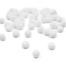 White Pom Poms 7mm 50 Pack