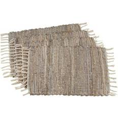 Saro Lifestyle Fringed Chindi Place Mat Blue
