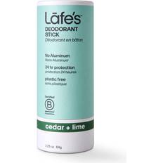 Lafe Lafe's Natural Deodorant Stick Plastic Free Cedar & Lime 2.25 oz