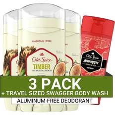 Old Spice Old Spice Men's Deodorant Aluminum-Free Timber with Sandalwood, 3.0oz Pack Swagger Body Wash