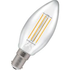 Light Bulbs Crompton Lamps LED Candle 5W B15 Dimmable Filament Cool White Clear 40W Eqv