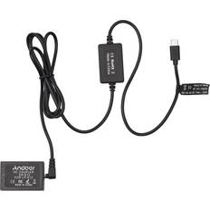 Andoer PD USB Type-C Cable to DR-E12 Dummy Battery DC Coupler LP-E12 Replacement for Canon EOS M2