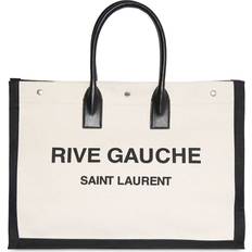 Saint Laurent Sacs à main Saint Laurent Laurent-Rive Gauche Tote Bianco/Nero-Uomo