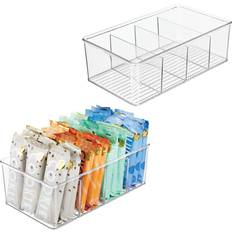 mDesign Plastic 4-Section Divided Kitchen Bin