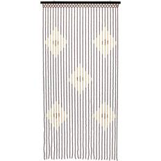 JVL Tuscany Hanging Wooden Beaded Door Curtain, Diamond