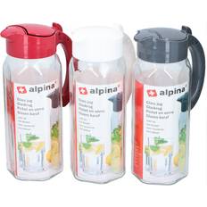 Alpina Glass Pitcher Water Jug With Lid