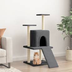 vidaXL dark grey Cat Tree Cat Tower with Scratching Posts Cat Cando