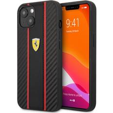 Ferrari Carbon Effect Hard Phone Case iPhone 14 Plus Black